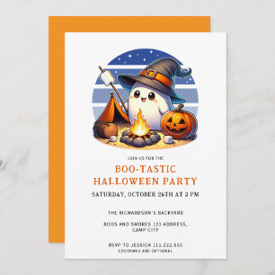 Fun Ghost Boo-Tastic Halloween Party Invitation