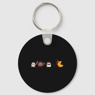 Fun Ghosts Parody Halloween Gamer 80's Horror Movi Keychain