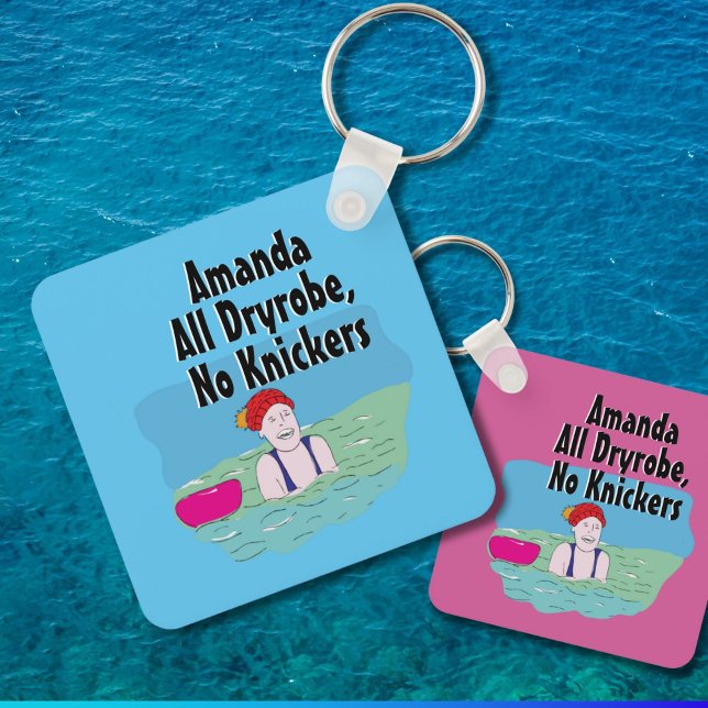 Fun gift for swimming friend outdoor swimmers keychain (Creator Uploaded)