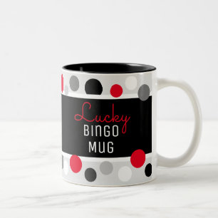 Fun Gift!! Lucky Bingo Mug Two-Tone Coffee Mug