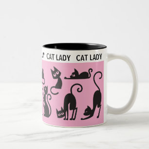 Fun Gift! Perfect Cat Lady Two-Tone Coffee Mug