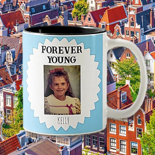 Fun Gift!  Vintage Childhood Photo  Two-Tone Coffe Coffee Mug
