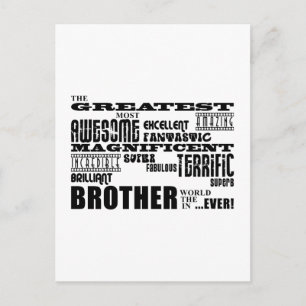 Fun Gifts for Brothers : Greatest Brother Postcard