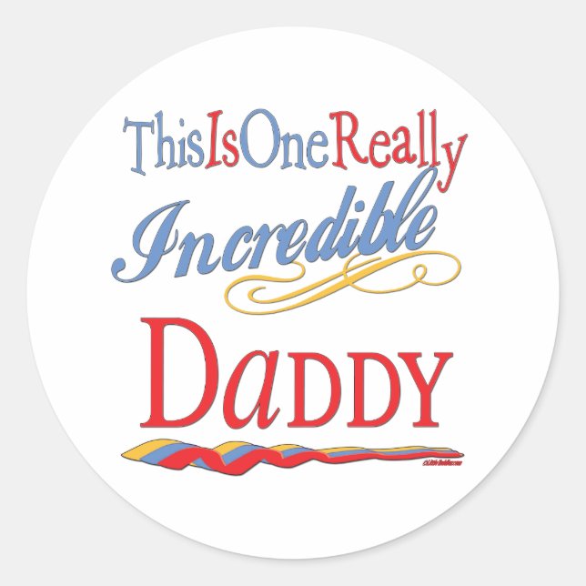 Fun Gifts For Dads Classic Round Sticker (Front)