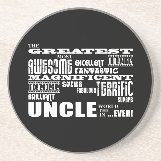 Fun Gifts for Uncles : Greatest Uncle Coaster (Front)