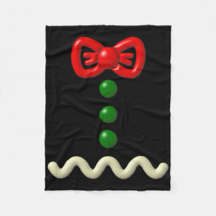 Fun Gingerbread Man Costume Halloween Gift Fleece Blanket