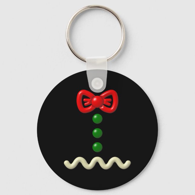 Fun Gingerbread Man Costume Halloween Gift  Keychain (Front)