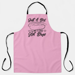 Fun girl hotdog lovers  apron
