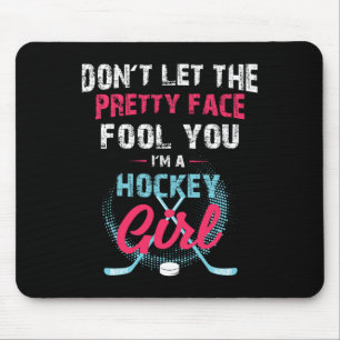 Fun Girl Ice Hockey  Ice Hockey Lover Coach Mouse Pad