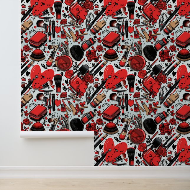 Fun girly makeup tiled pattern  wallpaper (Application)