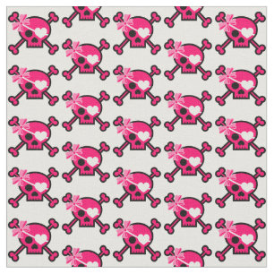 Fun Girly Skull Fabric