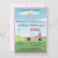 Fun Glam Fifty Lady Golfer 50th Birthday Party 