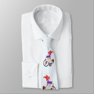 Fun Gnome with Bike and Gifts - Merry Christmas  Tie