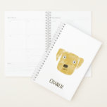 Fun Golden Labrador Retriever Dog Personalized Planner<br><div class="desc">Cute Golden Labrador Retriever dog watercolor painting, perfect for dog lovers. Personalize it by changing or removing the name. Original art by Nic Squirrell.</div>