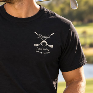 Fun Golf Bachelor Party Last Swing Before the Ring T-Shirt