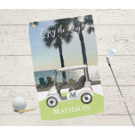 Fun Golf Cart Beach Monogram Name Towel<br><div class="desc">Love the beach? Love the play golf? A beautiful beach scene and a fun golf cart for the golf lover who likes to play with style -- or just loves to play -- personalized with first name -- custom and unique. Or, get one for yourself and tell your story --...</div>