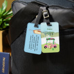 Fun Golf Cart Course Clubs Monogram Name  Luggage Tag<br><div class="desc">A touch of golf humour for the girl-friend in your life, who'll have fun with this one -- a fun golf cart for the golf lover who likes to play with style -- of just loves to play -- personalized with first name -- two colour custom and unique. Or, get...</div>