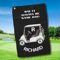 Fun Golf Cart Message Monogram Name