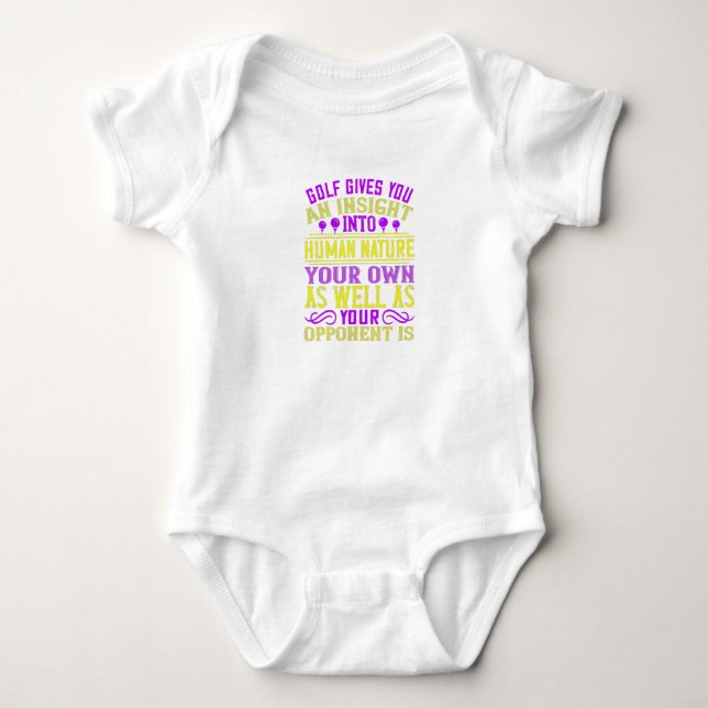 Fun Golf Design Quote Baby Bodysuit (Front)