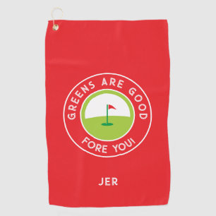 Fun Golf Greens Fore Golfer Funny Humour Custom Re Towel