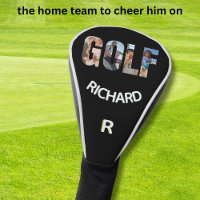 Fun Golf Photo Message Monogram Name 