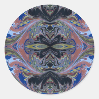 Fun Gothic Themed Black and Yellow Classic Round Sticker