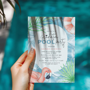 Fun Graduation Pool Party Invitation