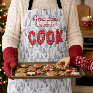 Fun Grandma Christmas Cooks Holiday Gift Apron