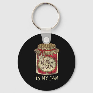 Fun Grandma Cute &amp; Funny Being A Gram Quote  Keychain