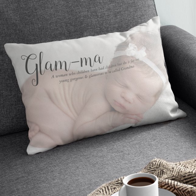 Fun Grandma Photo Lumbar Pillow (Creator Uploaded)