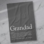 Fun Grandpa Grandad Papa Definition Quote Kitchen Towel<br><div class="desc">Personalize for your special grandpa, grandad, grandfather, papa or pops to create a unique gift for Farther's day, birthdays, Christmas or any day you want to show how much he means to you. A perfect way to show him how amazing he is every day. You can even customize the background...</div>