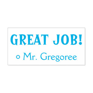 Fun "GREAT JOB!" Educator Rubber Stamp