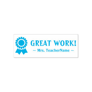 Fun "GREAT WORK!" Teaching Assistant Rubber Stamp