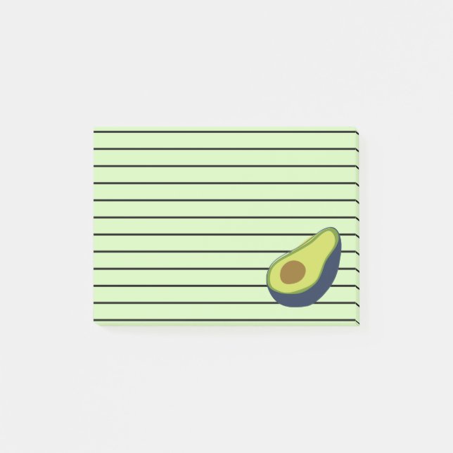 Fun Green Avocado Post-it Notes (Front)