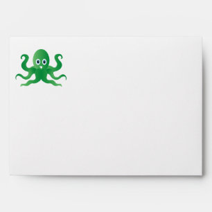Fun green octopi envelopes