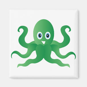 Fun green octopi magnet