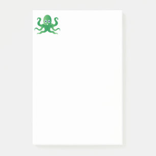 Fun green octopi post-it notes