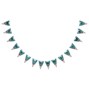Fun Green Red Merry Christmas Xmas Happy Holidays  Bunting Flags