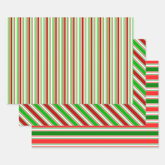 Fun Green, White, Red Coloured Christmas Inspired Wrapping Paper Sheet