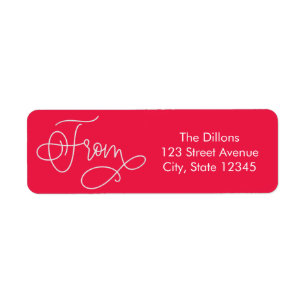 Fun Greeting EDITABLE COLOR Holiday Address Label