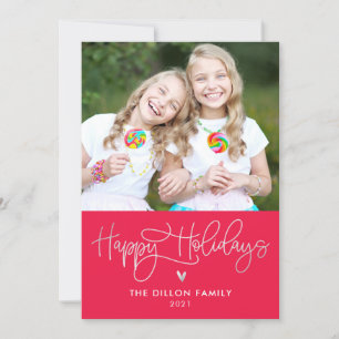 Fun Greeting EDITABLE COLOR Holiday Photo Card