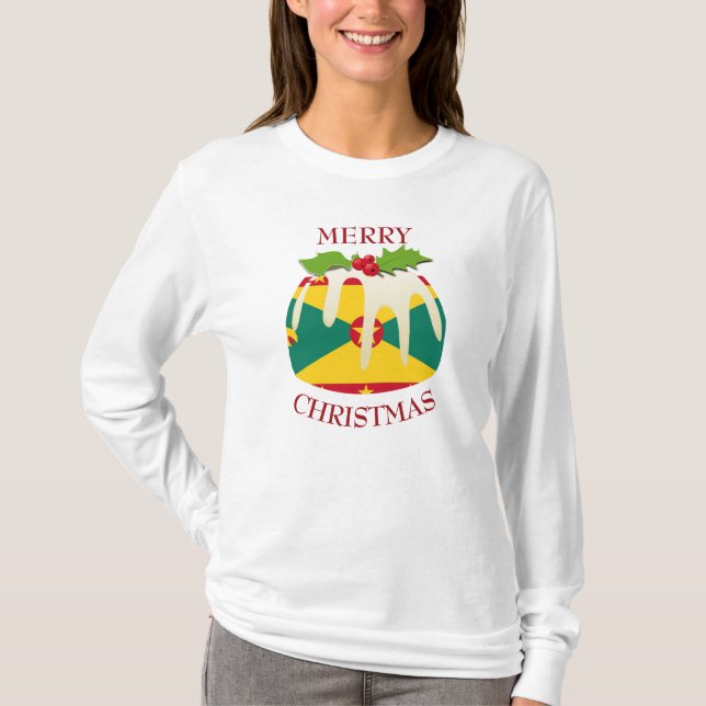 Fun | GRENADA | Christmas Pudding T-Shirt (Front)