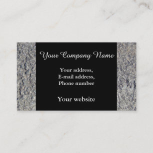 Fun grey faux rough concrete business card