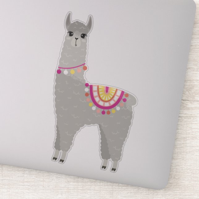 Fun Grey Llama (Detail)