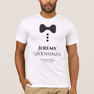 Fun Groomsman Black Tie Wedding T-shirt