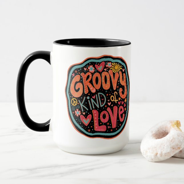 Fun Groovy Kind of Love Inspirivity Mug (With Donut)