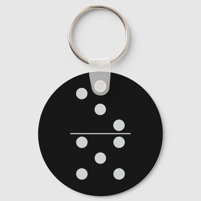 Fun Group Matching Halloween Costume Domino Domino Keychain (Front)