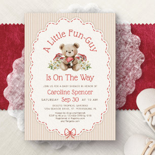 Fun-Guy Mushroom Woodland Baby Shower Invitation