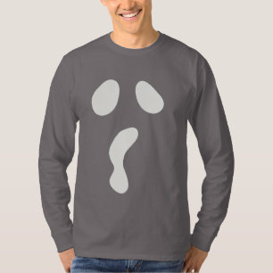 Fun Halloween boo face ghost scary Party T-Shirt
