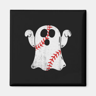 Fun Halloween Costume Baseball Ghost Baseball Love Magnet
